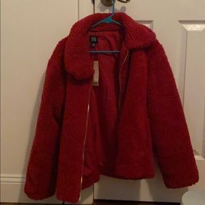 BDG red puffy jacket